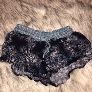 Blue flowy shorts